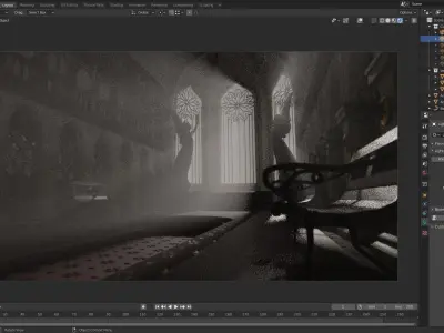 Cathedral interior of church 3D model