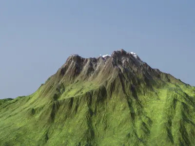 Game Ready Modular Mountain Model  Cliff  Rocks  PBR  Unity  02 Low-poly 3D model