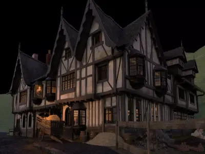 Tudor Pub Inn Tavern 3D model