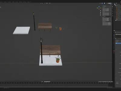 Street Light And Props Pack JFG 1 Low-poly 3D model