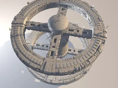 Station in space 3D model