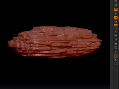 Layered Rock Zbrush 3D model