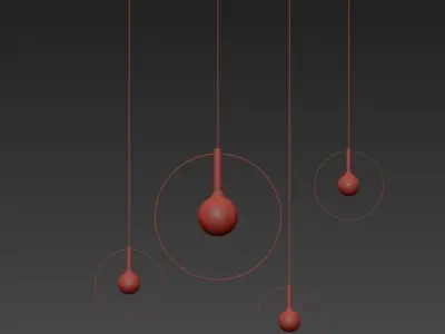 Halo pendant chandelier 3D model purchase