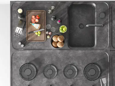 TERRENERE outdoor kitchen 3D model