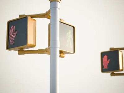 Traffic light set 3D model