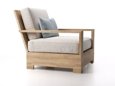 Belvedere Luxe Lounge Chair 3D model