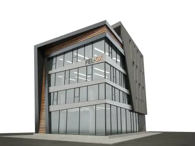 Building modern office 3D model