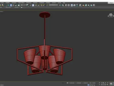OBLIQUE CHANDELIER Low-poly 3D model