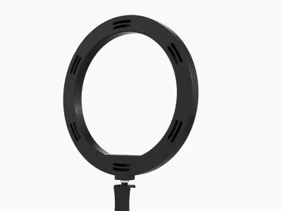 Live streaming tripod with lamp 01 3D model