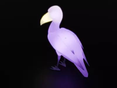Indirect lighting for Shoebill 3D model