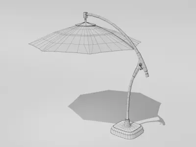 cantilever patio umbrella 3D model