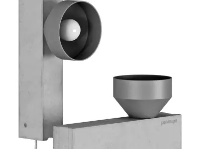 pluskouple block wall and table lamp 3D model