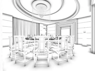 Business Restaurant - Coffee - Banquet  228 3D model