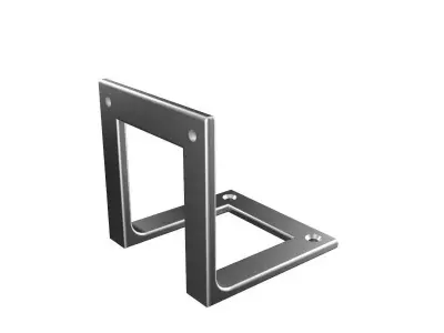 Bracket stainless steel door handle 3D print model