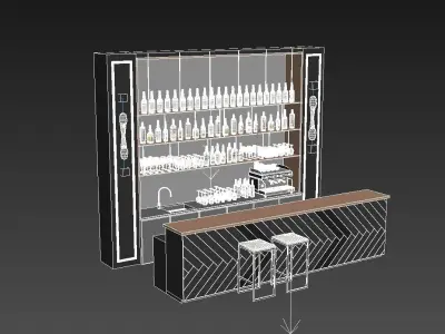 Restaurant bar 1   3D model