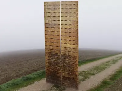 Ancient Bronze Riveted Doors Pack 3 Low-poly 3D model