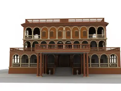 indian palace 3d model 3D model