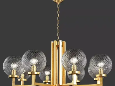 AVAIL BRASS LUSTRE Low-poly 3D model