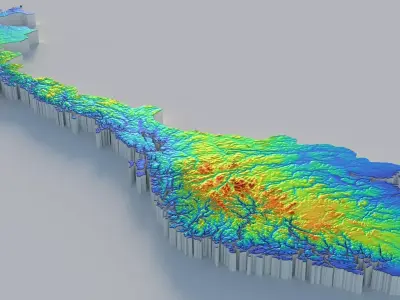Norway Terrain Country 3D model