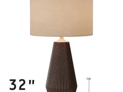 Westelm Roar Rabbit Ripple Ceramic Table Lamp 3D model
