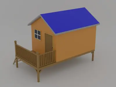 Small House Low-poly 3D model