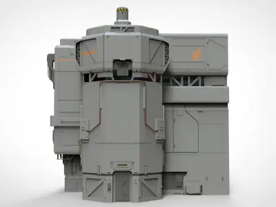 sci-fi Architectural element 8 3D model