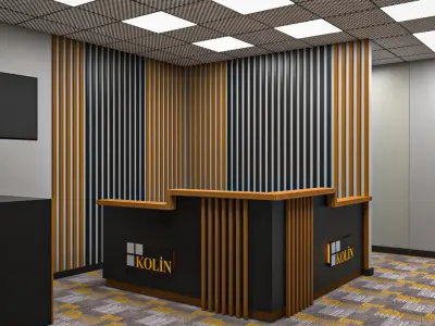 Office Design  Low-poly 3D model