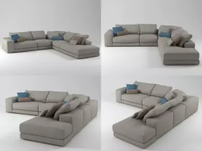 Hills sofa 5 3D model