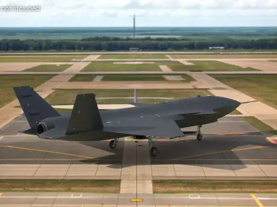  Stealth Unmanned Fighter Jet Black 