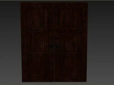 Medieval Door Low-poly 3D model