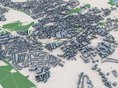 Canterbury City England 3D model