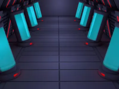 Sci Fi Room 3D model buy
