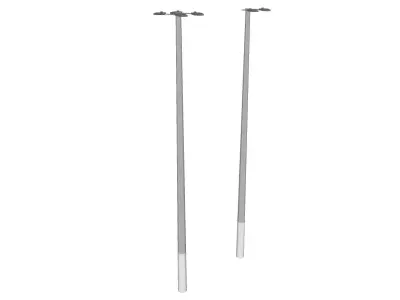 Concrete Lamp Post - Light Pole - Street Light - Group 10 3D model