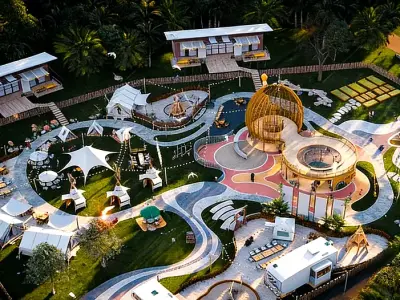 Camping Park Low-poly 3D model