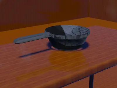 Stone toy pan  Free low-poly 3D model