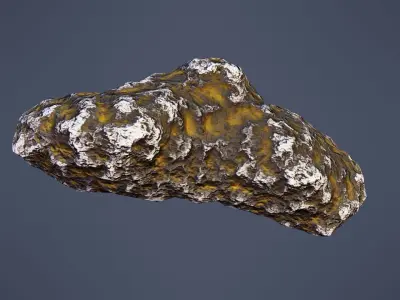 Asteroid rock Low-poly 3D model