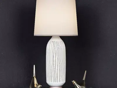 Mid Century Table Lamp Bullet 3D model