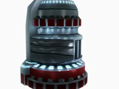 Force field generator 06 sci-fi Low-poly 3D model