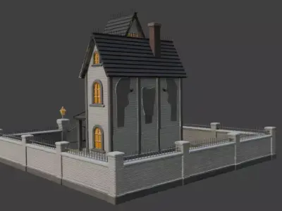 Haunted House 3d Model 3D model