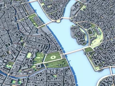 Part of Saint Petersburg City Russia 1 3D model