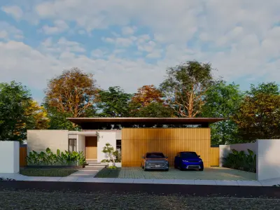 villa tropical Low-poly 3D model