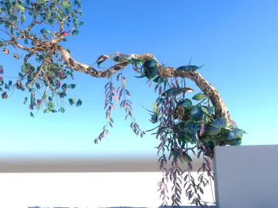 Alien Forest Animated Pack Low-poly 3D model