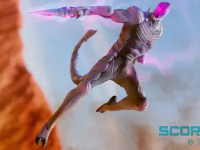 Low Poly - Cyborg Zodiac Theme - Scorpio Low-poly 3D model