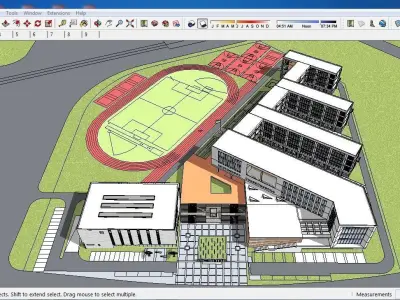 Sketchup School and University G2 3D model