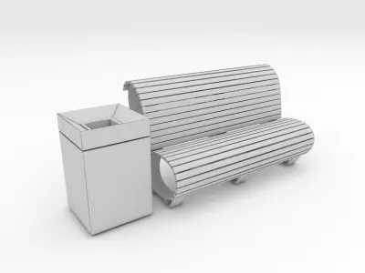 Bench Park 40 3D model