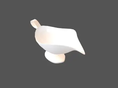 Sauce Boat v1 002 Low-poly 3D model