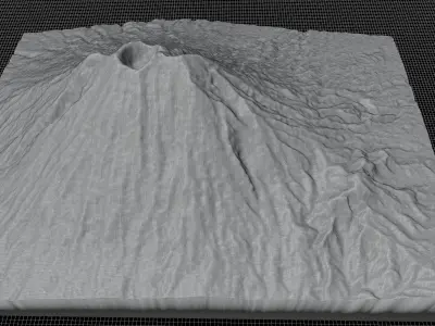 Mount Agung 3d model terrain 3D model