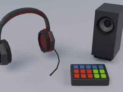 Free Studio Starter Pack Free low-poly 3D model