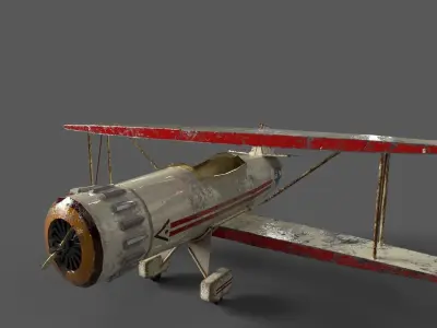 CRASH AIRPLANE Low-poly 3D model