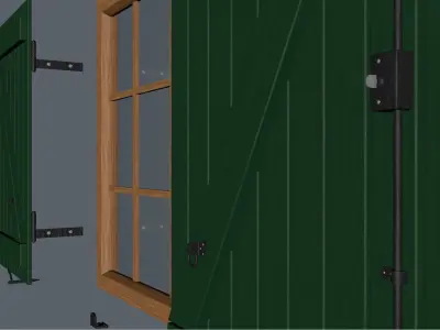 Full French window Free 3D model
